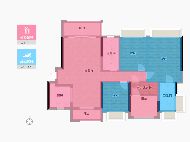 广东省-佛山市-新希望悦珑湾-101.60-户型库-动静分区