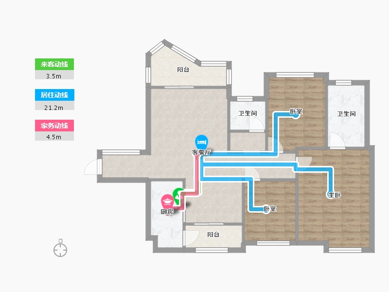 四川省-成都市-保利花园-二期-83.17-户型库-动静线