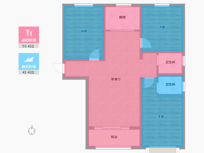 河北省-邢台市-金鼎花园二期-97.00-户型库-动静分区