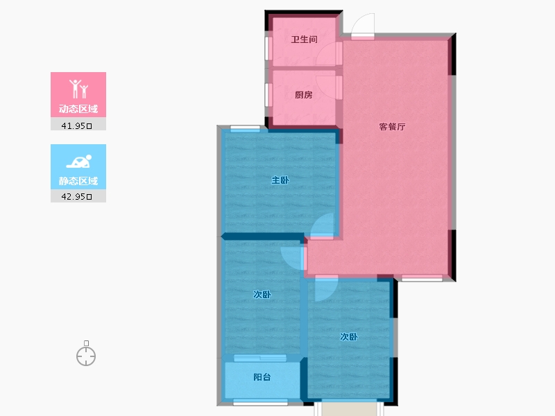 山东省-泰安市-中悦城二期-84.11-户型库-动静分区