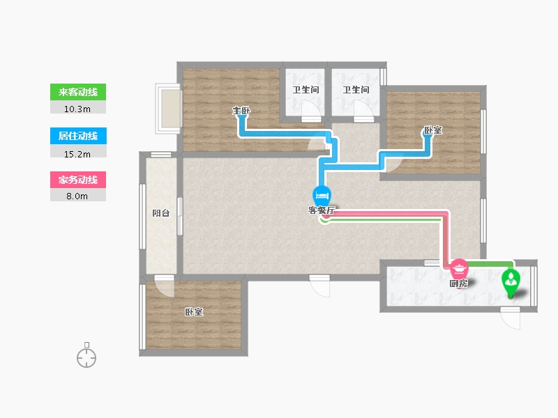 陕西省-榆林市-神木城投紫宸府-128.80-户型库-动静线