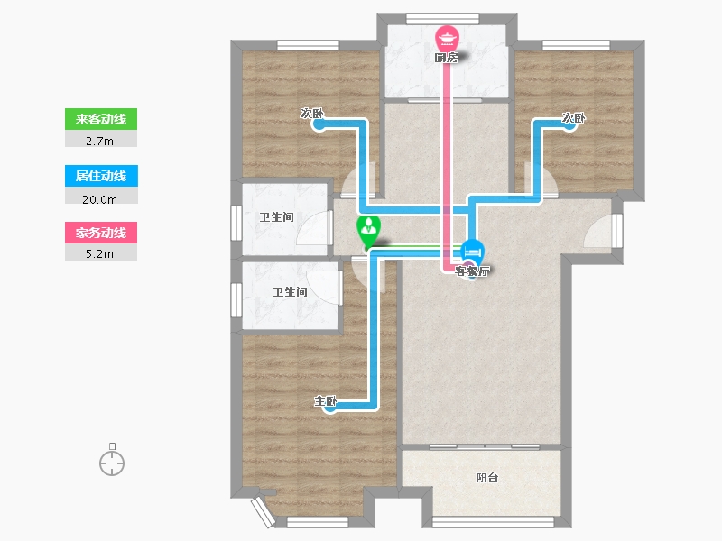 山东省-泰安市-五矿万境水岸-一期-93.60-户型库-动静线