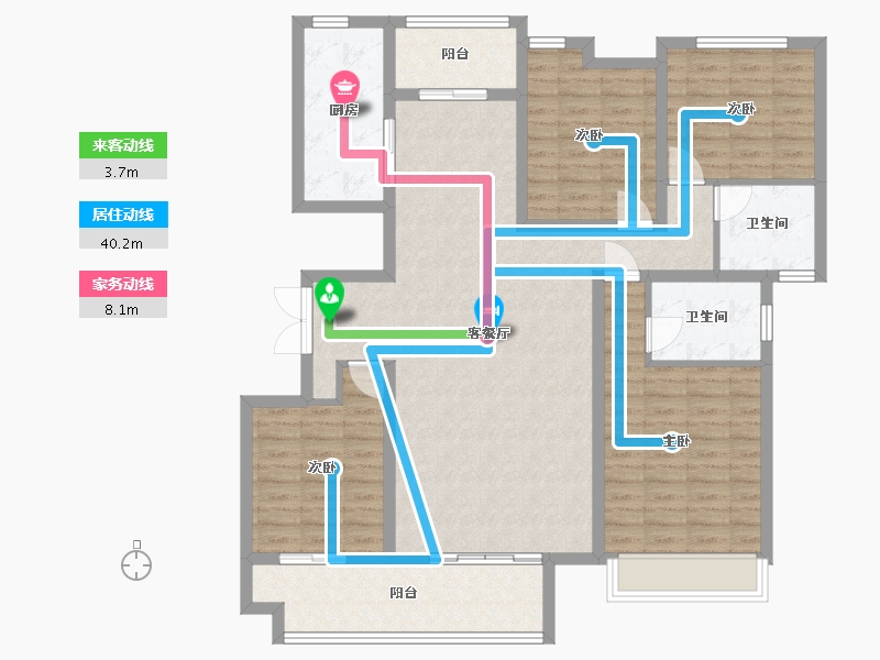 山东省-枣庄市-恒玺书院-110.40-户型库-动静线