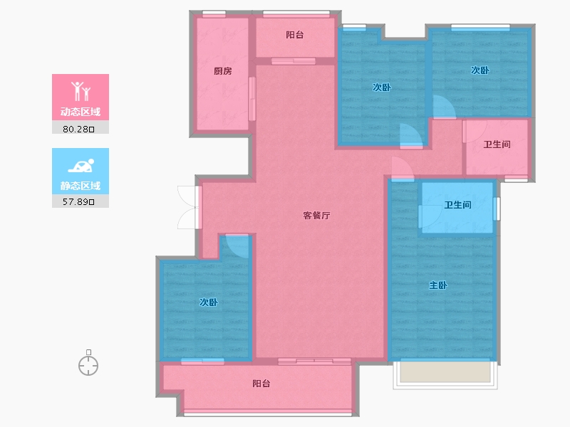 山东省-枣庄市-恒玺书院-110.40-户型库-动静分区