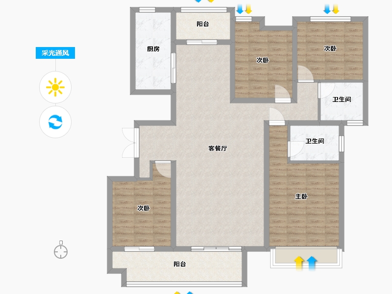 山东省-枣庄市-恒玺书院-110.40-户型库-采光通风