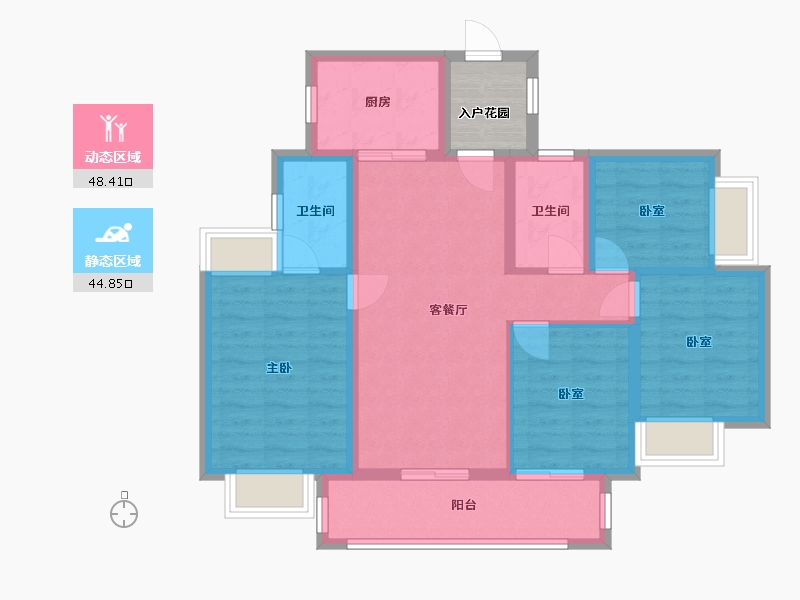 广东省-广州市-万科城市之光-95.00-户型库-动静分区