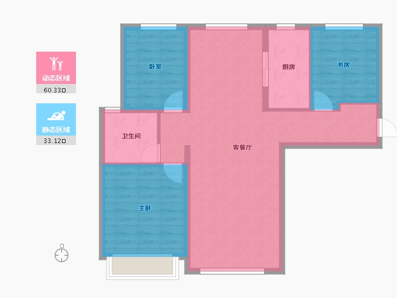 甘肃省-兰州市-保利领秀山-84.29-户型库-动静分区