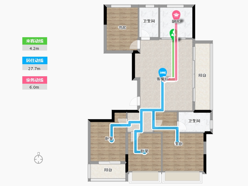 浙江省-杭州市-紫映云来府-113.85-户型库-动静线