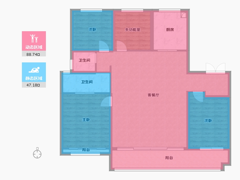 河北省-沧州市-正康渤海壹品-135.00-户型库-动静分区