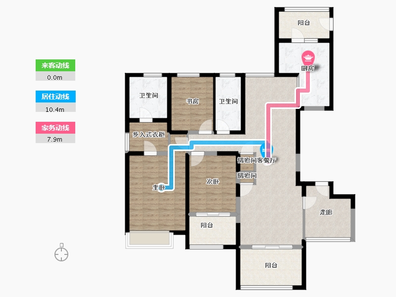 陕西省-西安市-星雨华府-128.92-户型库-动静线