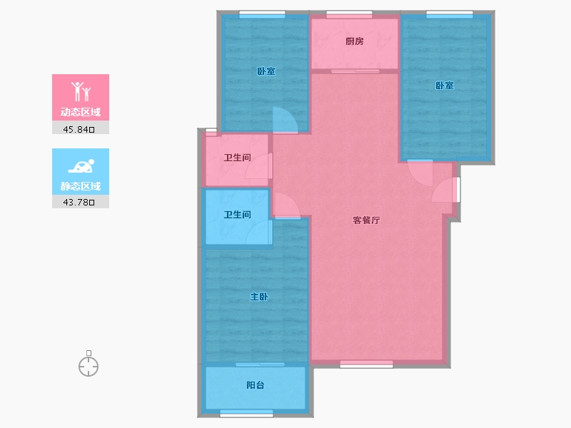 河北省-邢台市-雍和仕林-96.00-户型库-动静分区