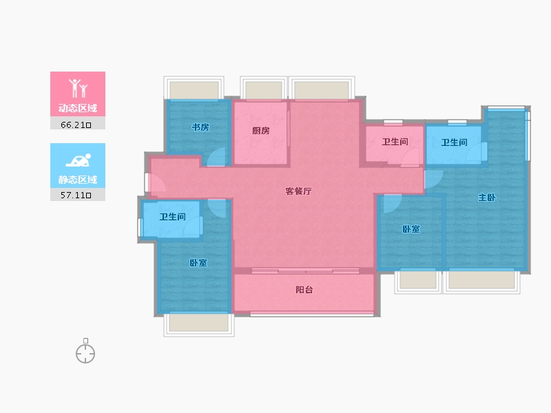 广东省-东莞市-保利和悦春风-111.20-户型库-动静分区