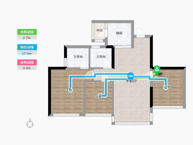 四川省-成都市-领峰-80.74-户型库-动静线