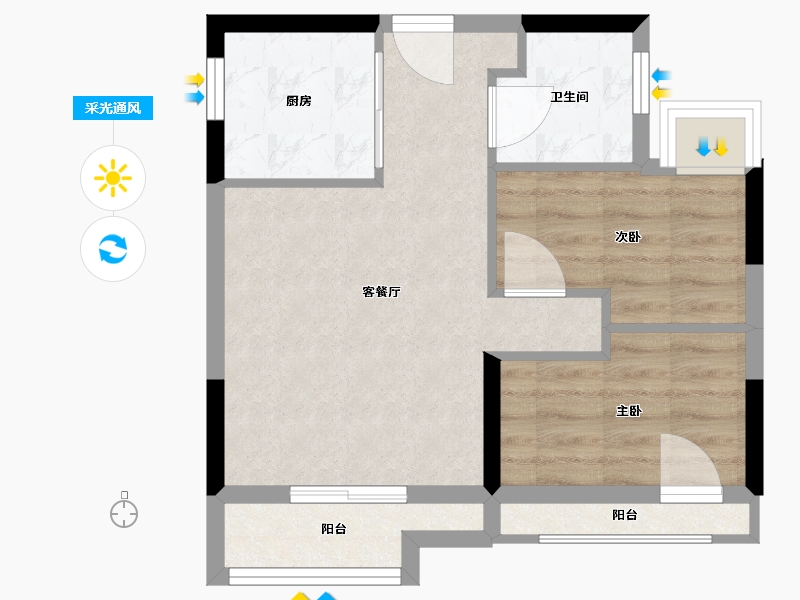 福建省-福州市-福州国贸学原-二期-50.00-户型库-采光通风