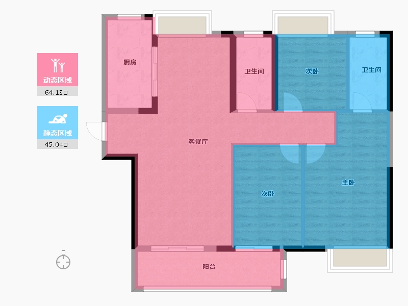 江西省-宜春市-时代春城-99.00-户型库-动静分区