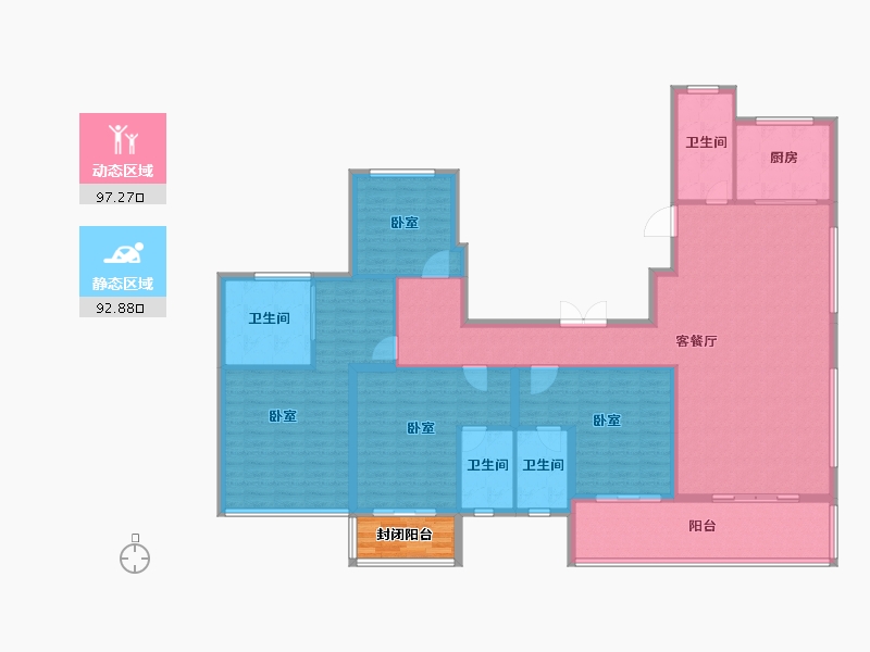 浙江省-嘉兴市-鸿翔天誉府-178.69-户型库-动静分区