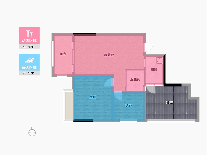 四川省-乐山市-青江名庭-55.34-户型库-动静分区