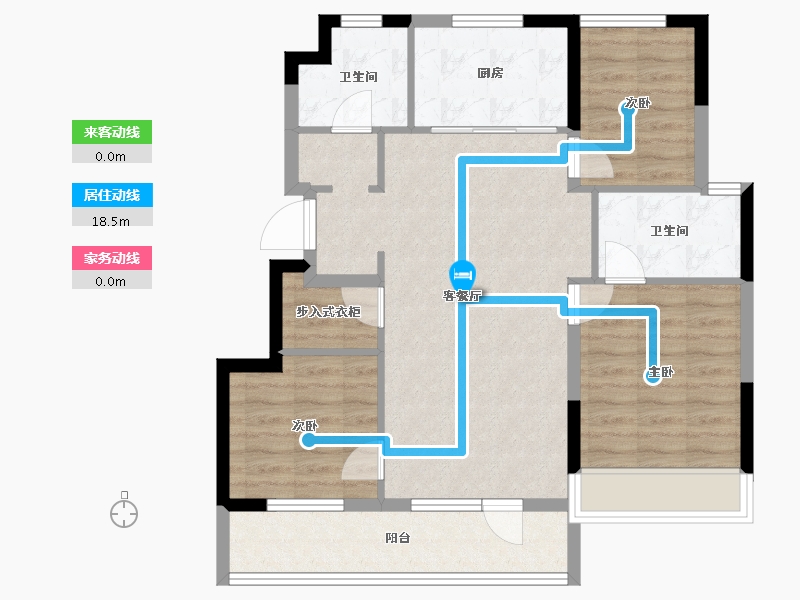 辽宁省-大连市-泰达星辰四季-83.31-户型库-动静线