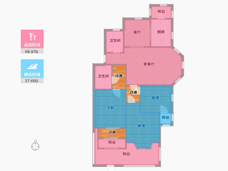 天津-天津市-怡园里-108.65-户型库-动静分区