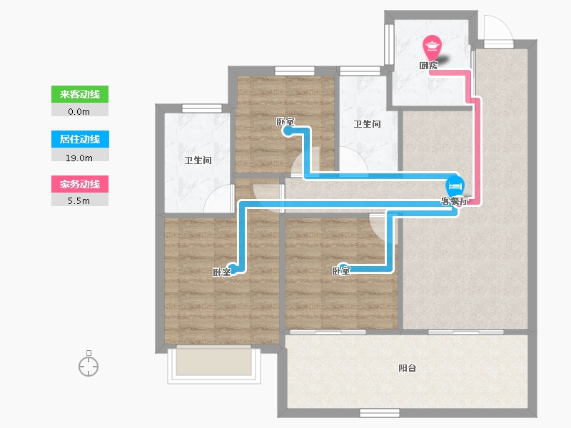 安徽省-合肥市-国贸璟原-82.68-户型库-动静线