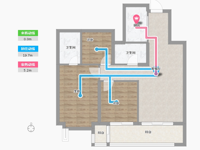 浙江省-嘉兴市-金茂上海之窗-75.09-户型库-动静线