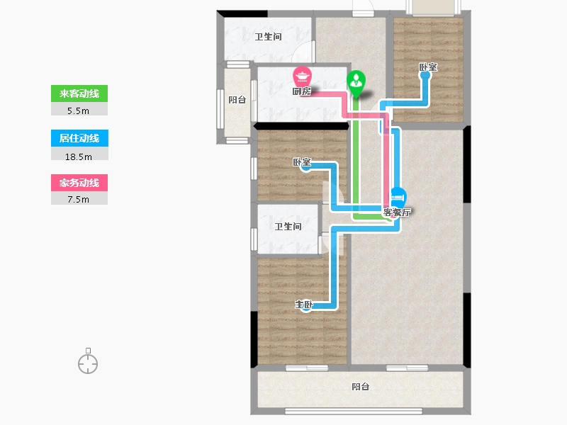 云南省-红河哈尼族彝族自治州-创泰文澜原著-104.00-户型库-动静线