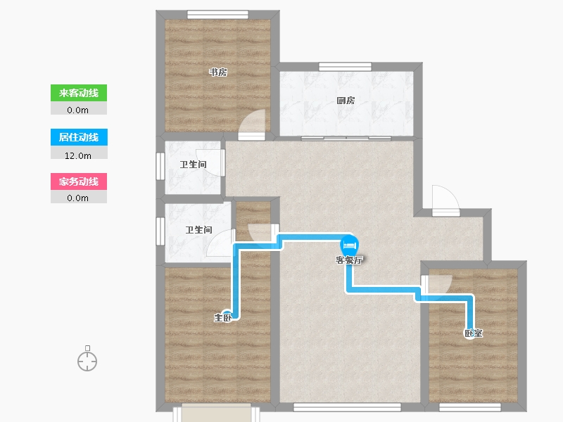 内蒙古自治区-赤峰市-航安金和学苑-83.21-户型库-动静线