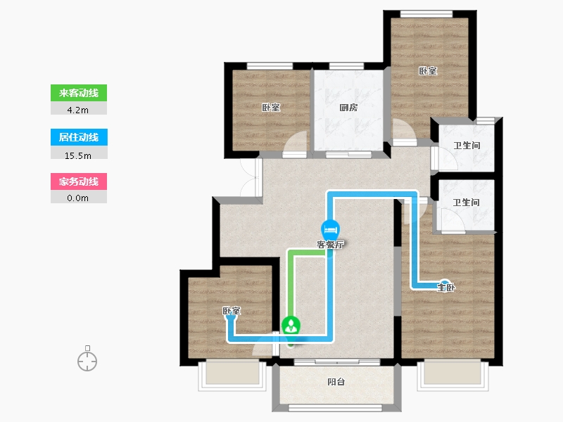 河北省-廊坊市-锦宸佳园-87.78-户型库-动静线