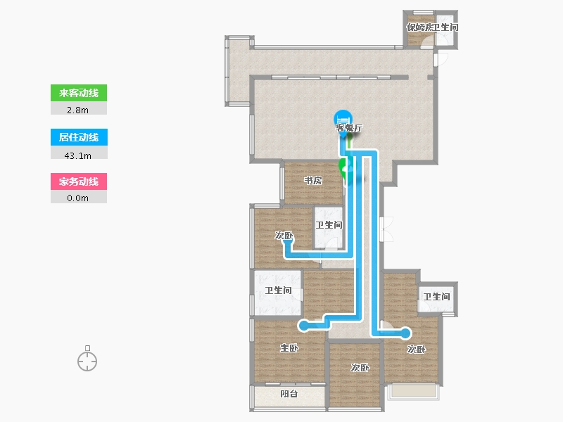 四川省-成都市-朗基紫境府-204.82-户型库-动静线