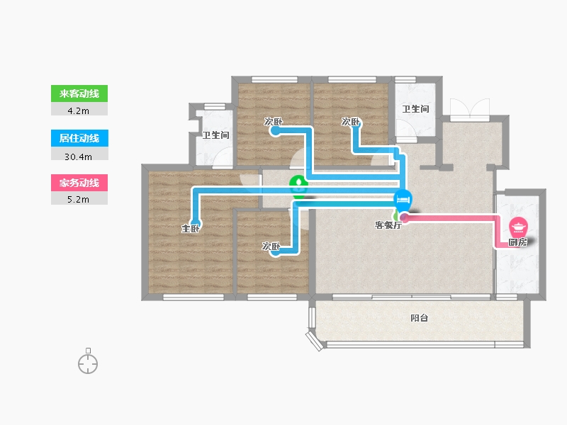 四川省-成都市-招商新川臻境-109.67-户型库-动静线