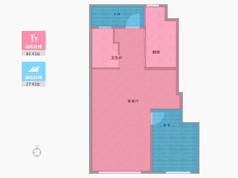 浙江省-杭州市-启歆府-102.01-户型库-动静分区