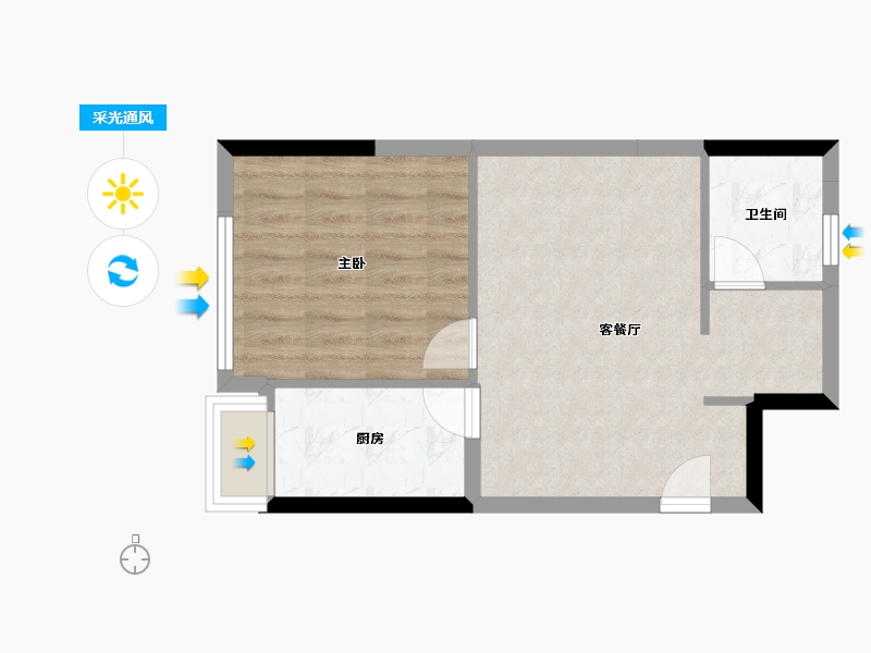 浙江省-金华市-三江里-45.58-户型库-采光通风