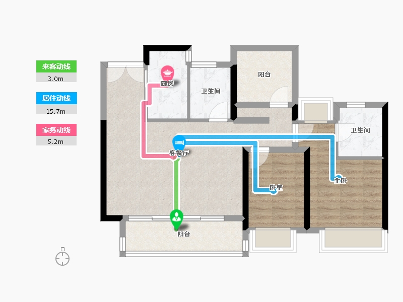 广东省-惠州市-旭辉兴能静安府-74.22-户型库-动静线