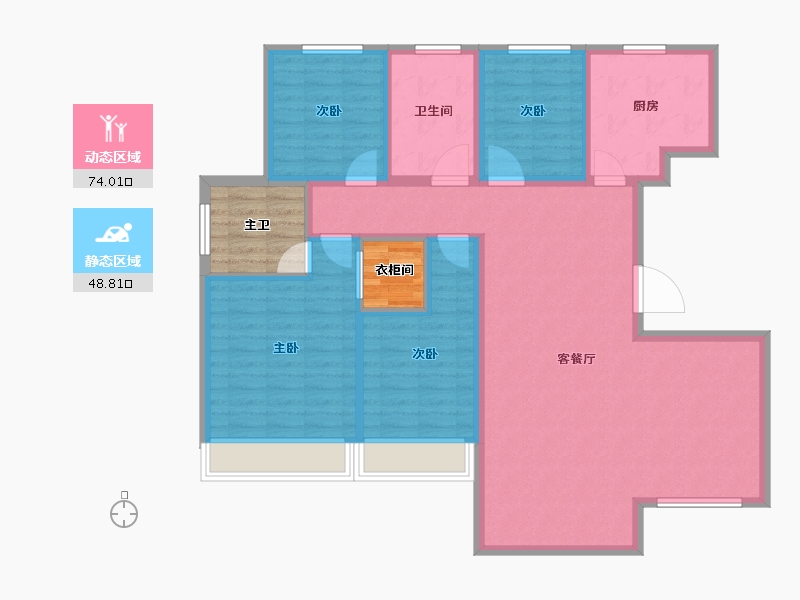 甘肃省-兰州市-保利领秀山-118.88-户型库-动静分区