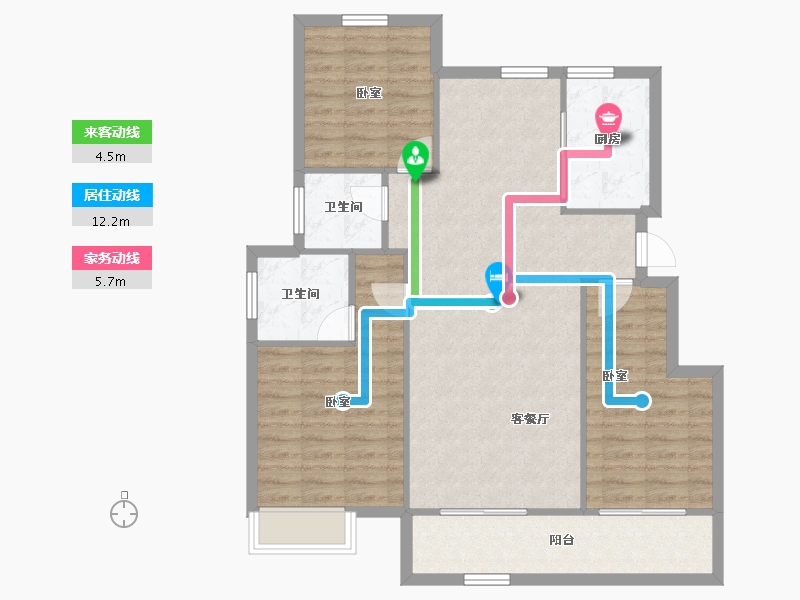 江苏省-连云港市-大力集团·状元府-96.68-户型库-动静线