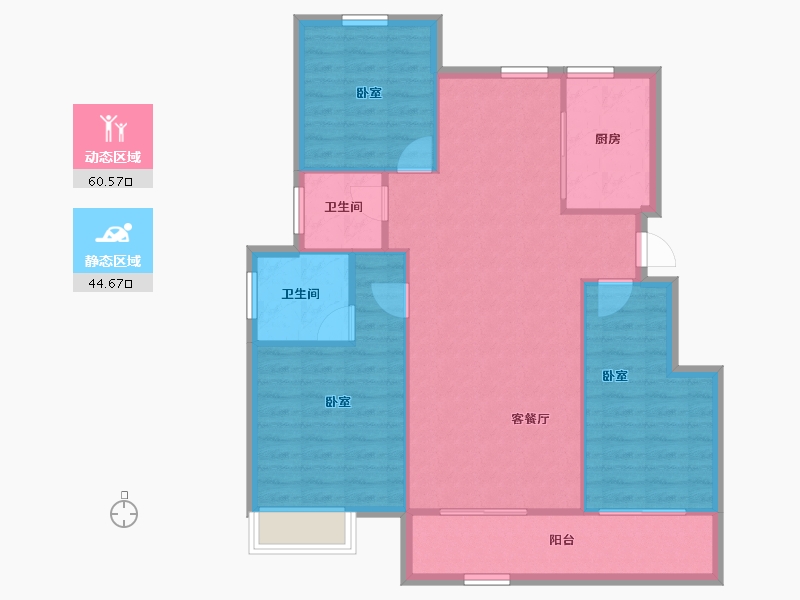 江苏省-连云港市-大力集团·状元府-96.68-户型库-动静分区