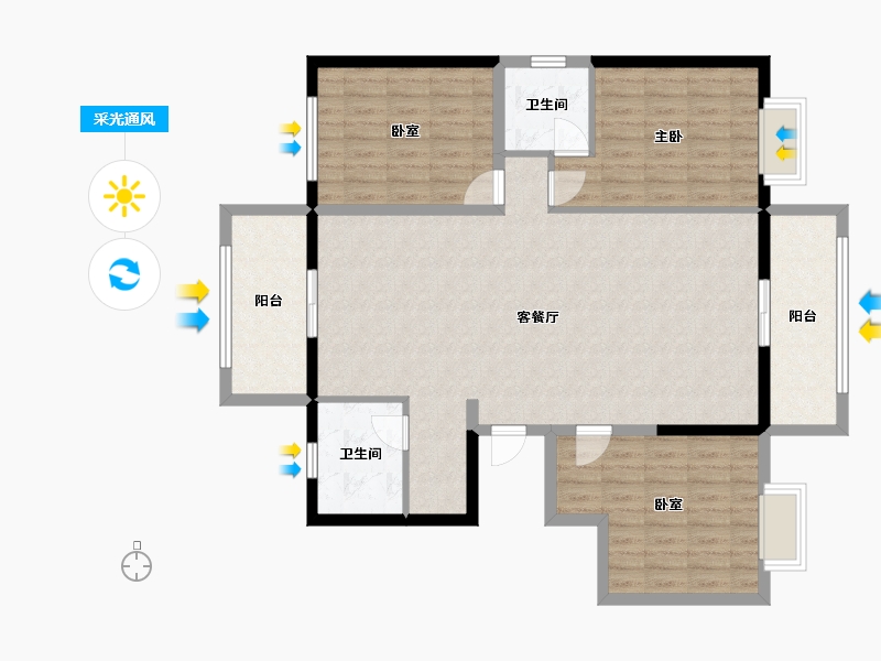 河北省-邢台市-沈鹏家园-114.40-户型库-采光通风