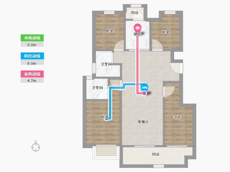 四川省-成都市-蜀道牧山溪岸-67.85-户型库-动静线