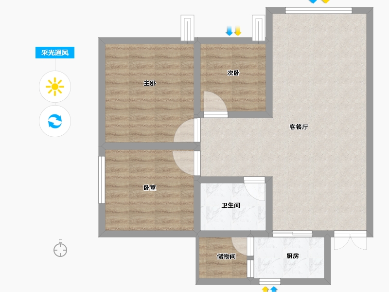 四川省-成都市-天府天玺-77.12-户型库-采光通风