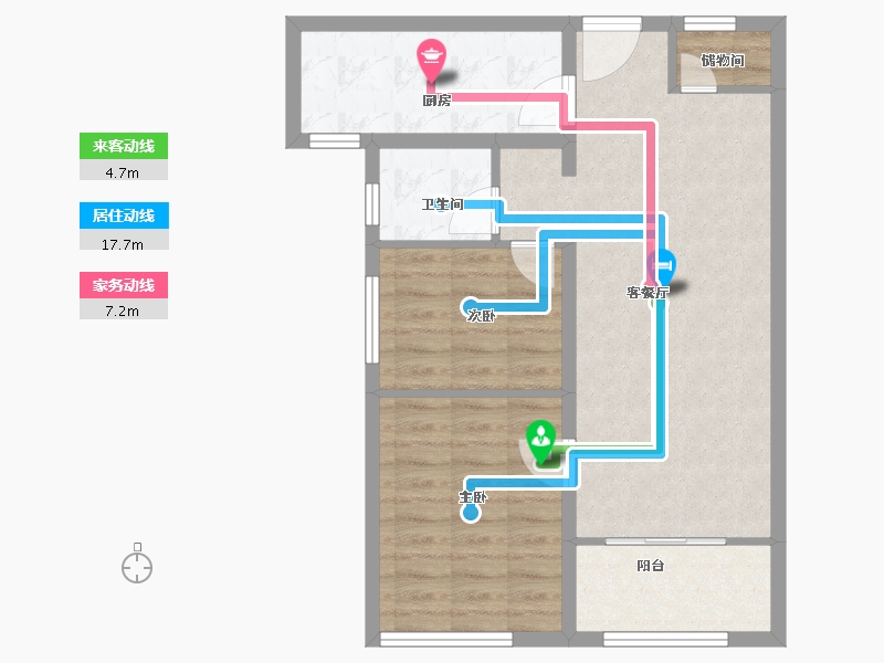 甘肃省-兰州市-万科水晶城-67.50-户型库-动静线