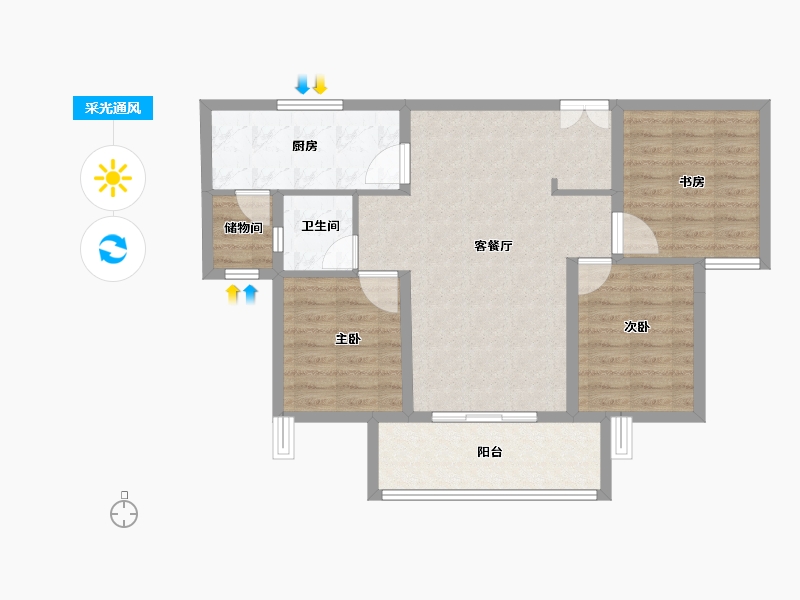 四川省-成都市-高投锦悦府-81.97-户型库-采光通风