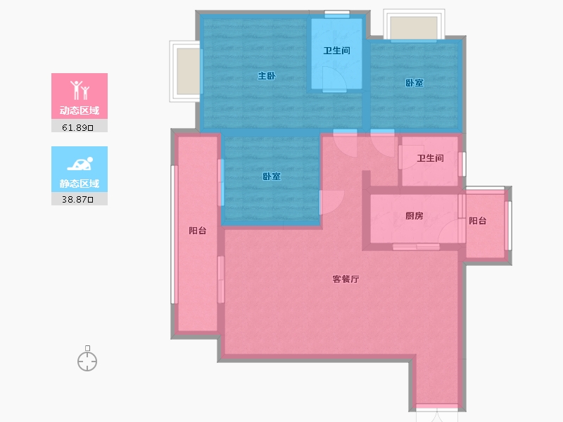 广东省-广州市-云城中心-92.95-户型库-动静分区