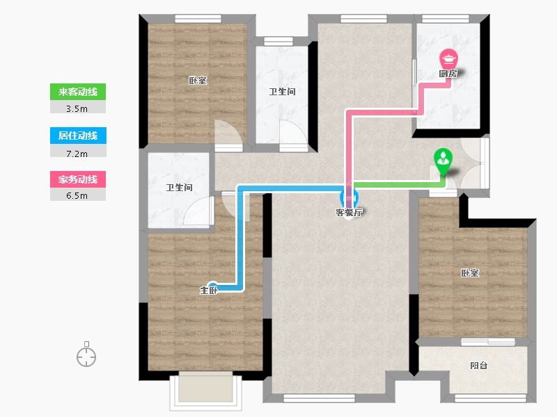 山东省-威海市-云景文山院-101.41-户型库-动静线