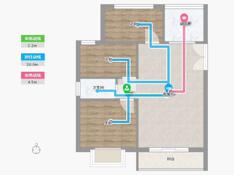 甘肃省-白银市-银时代-88.80-户型库-动静线