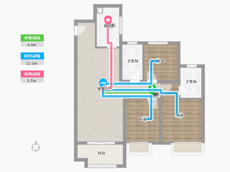 河北省-沧州市-保利拉菲公馆-78.43-户型库-动静线