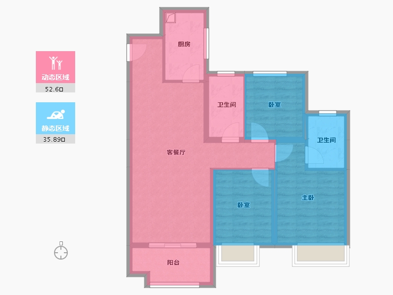 河北省-沧州市-保利拉菲公馆-78.43-户型库-动静分区