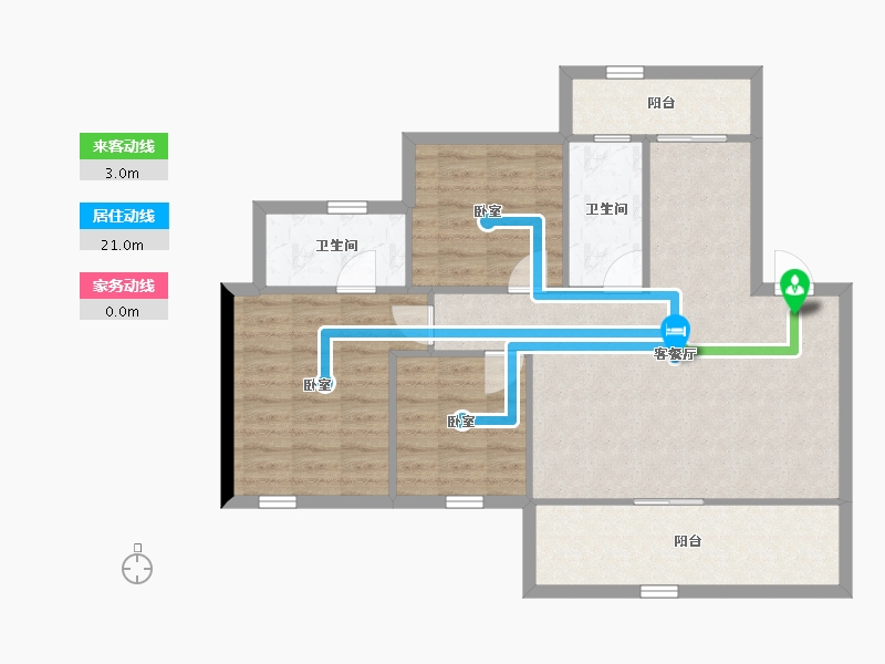 四川省-眉山市-永兴·铂金汇-86.67-户型库-动静线