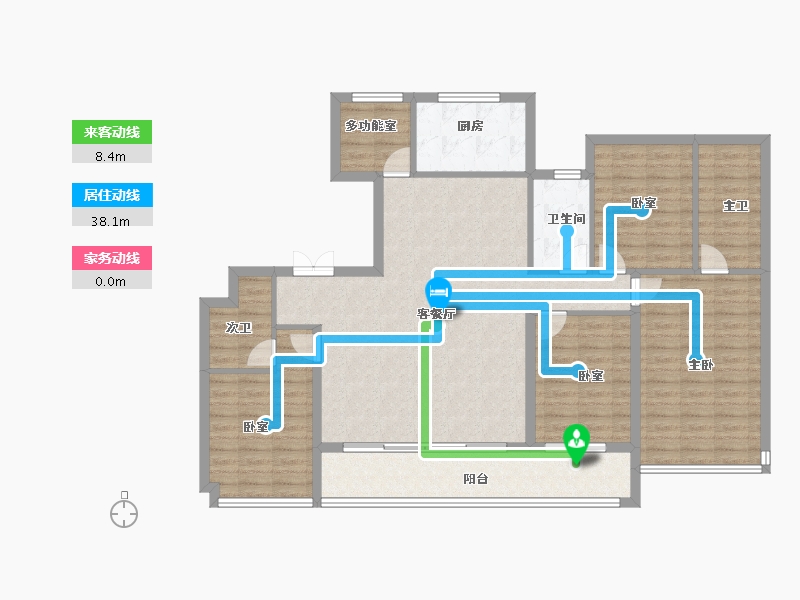 浙江省-杭州市-紫映云来府-130.00-户型库-动静线