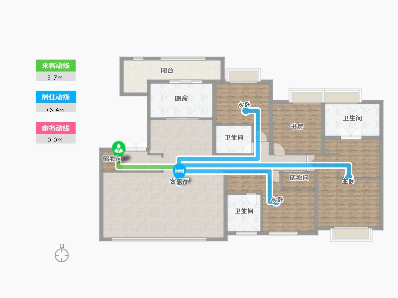 上海-上海市-云锦东方三期云筑-192.00-户型库-动静线