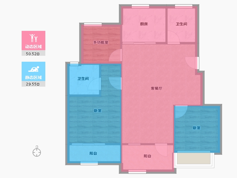 北京-北京市-北京城建·星誉BEIJING-72.78-户型库-动静分区